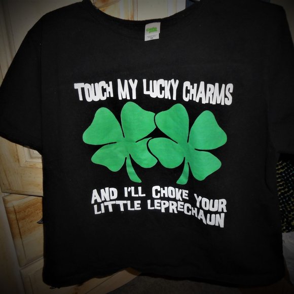 Lucky Clover Little Leprechaun Novelty T-Shirt - Picture 5 of 6